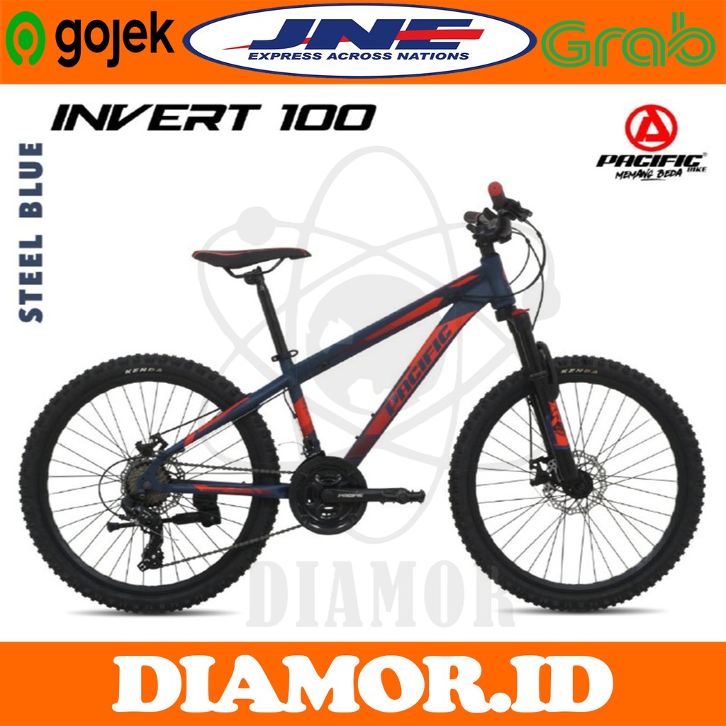 Sepeda Gunung MTB Pacific Invert 100 VT Hi-Ten Steel 21 Speed
