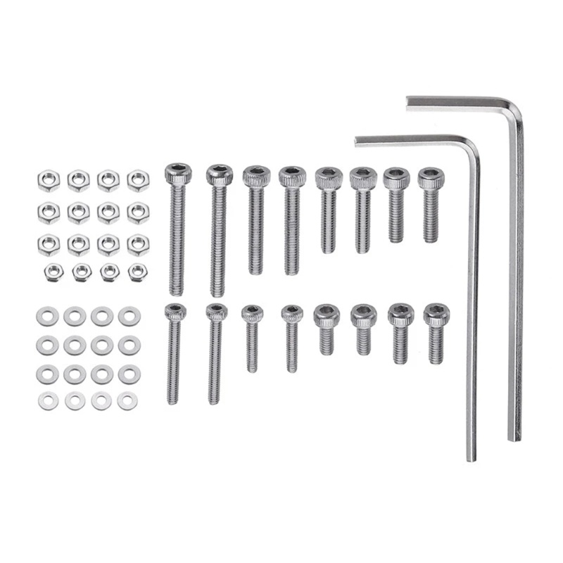 Btsg 50pcs / Set Baut M2.5 Universal Bahan Stainless Steel Dengan Case