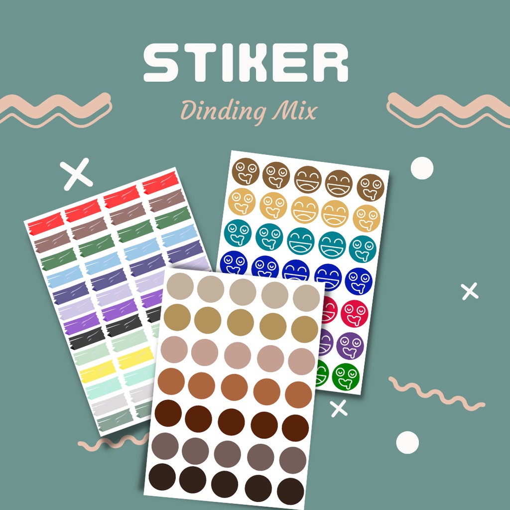 Jual Stiker Bulat Stiker Dot Warna Macaron Stiker Deco Aethetic Jurnal