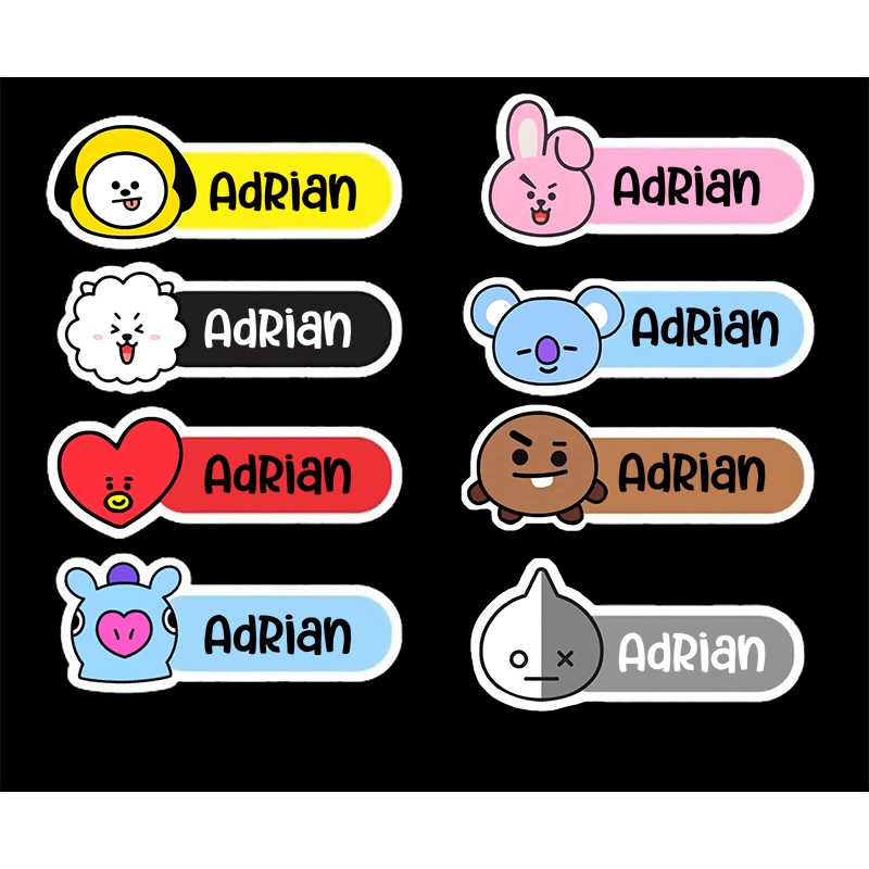 

Sticker Decal Vinyl Tahan Air BT-21 8 pcs/set CUSTOM NAMA