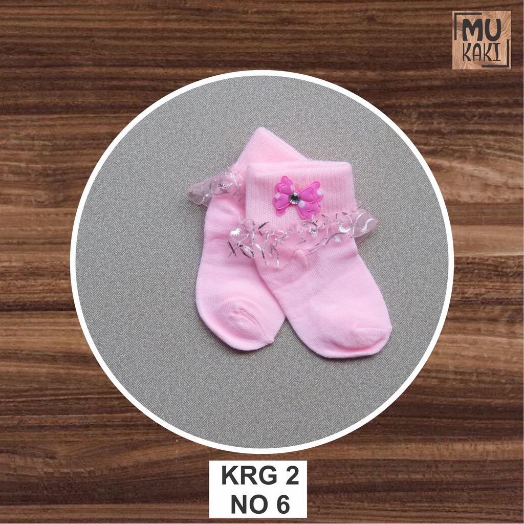 Kaos Kaki Anak Bayi Perempuan Polos Renda 2-4 Tahun