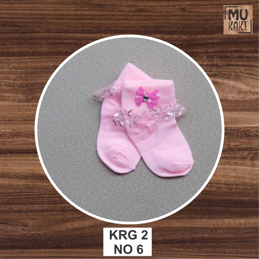 Kaos Kaki Anak Bayi Perempuan Polos Renda 2-4 Tahun