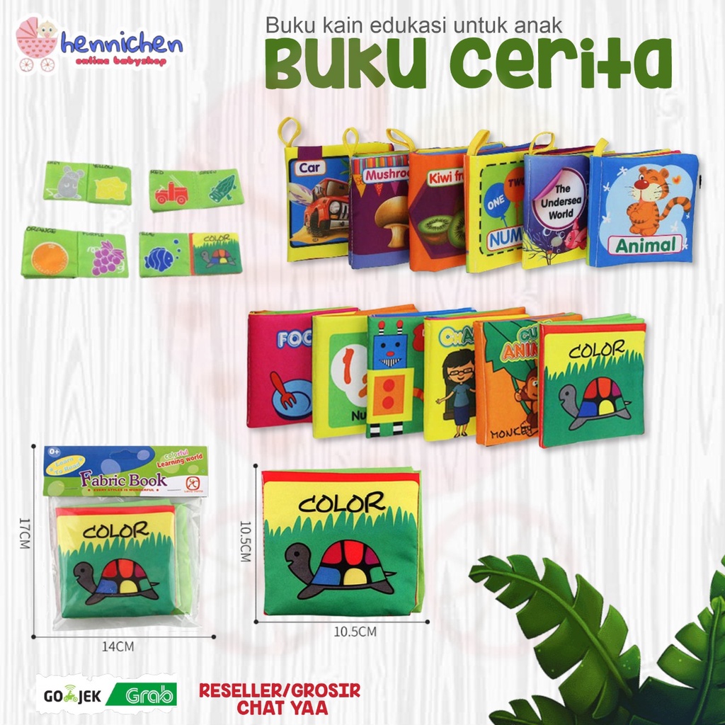 Mainan Edukasi Buku Kain Halus Anti Robek / Buku Edukasi / Buku Cerita Anak