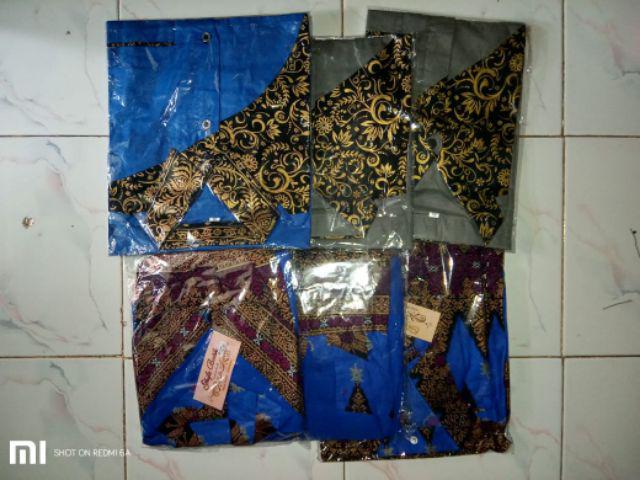 Distro Batik Hrb026 Kenongo Kemeja Tosca Pende Pekalongan Padi M L Xl Sogan Tulis Halus Kemeja Batik