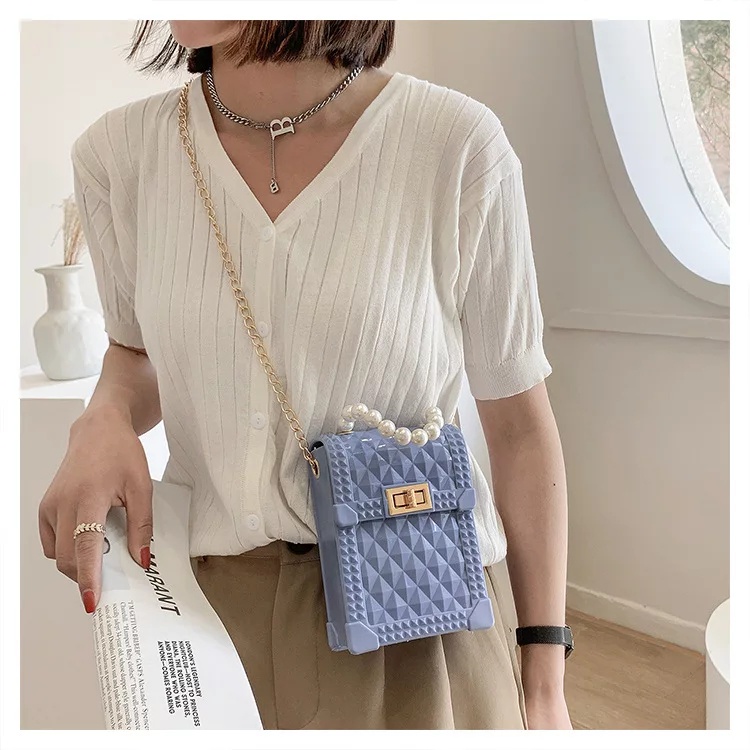 Tas Selempang Wanita Jelly Glossy Import Real Pict AccFashionMurah