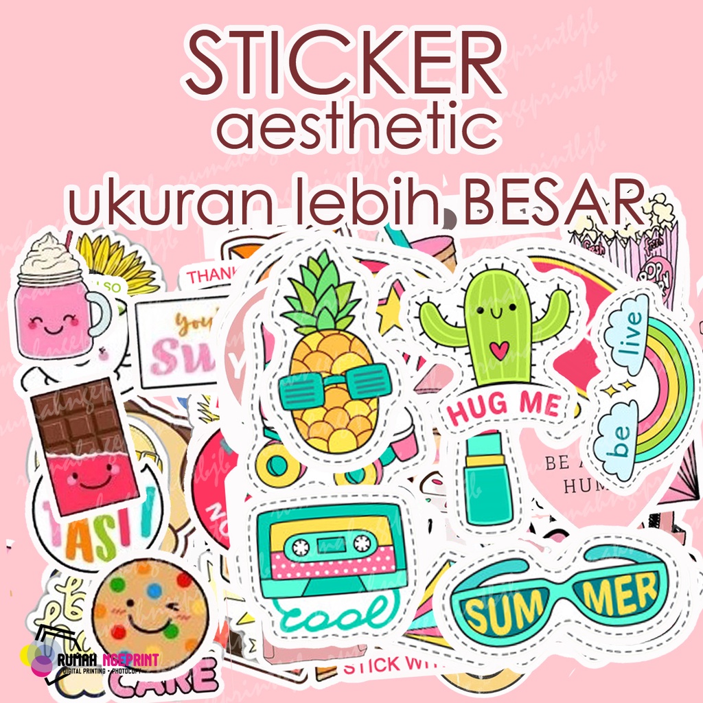 

[BIG] STIKER LUCU UKURAN BESAR HEWAN/ AESTHETIC/ ANIME / RUSTIC / BIAS/ CUSTOM