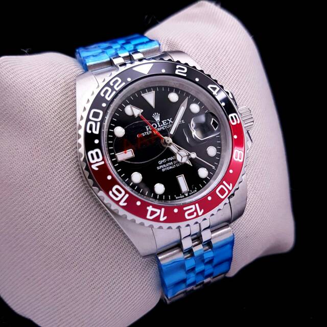 Jam Tangan Pria Merk Rolex GMT Master Automatic Mesin Jepang