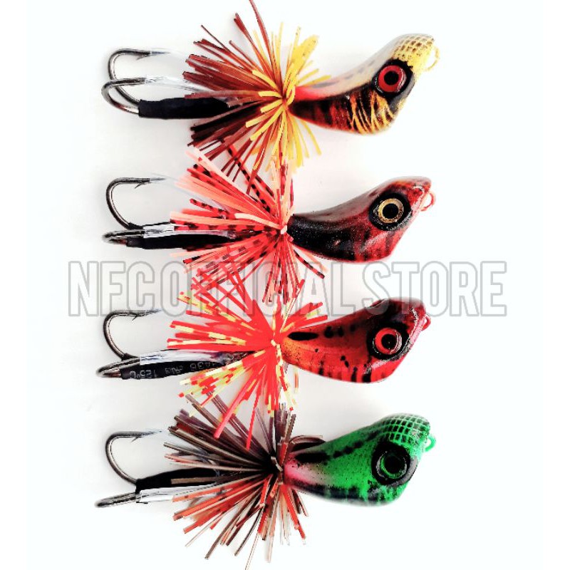 Mini jaws frog / Mini jump frog JF 3cm/5,5gr Umpan casting Gabus dan Toman, LULUS TEST ACTION, GEOL