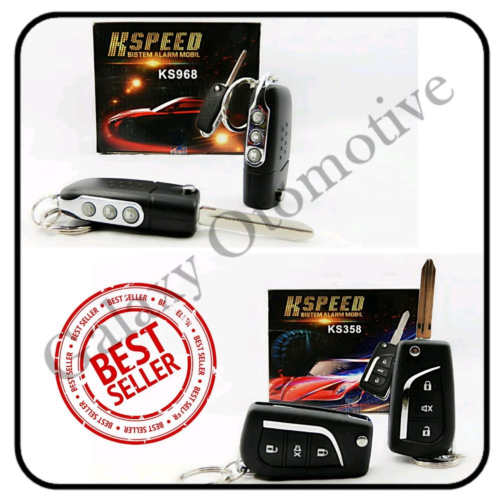 Termurah Alarm Mobil Universal  K-Speed Remote Type Kunci Lipat Premium Class