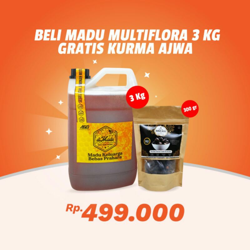 

MADU DIMADU MULTIFLORA 3 KG GRATIS KURMA AJWA 300 GRAM | Madu Dimadu Multiflora | Kurma Ajwa KRS #HerbalMandiri #Dimadu #KRS #Olivium #Dilemonin #Diaptensi #DeBajakah #AzwadBlackGarlic #MataVit #DeCinnamon #ASBQusthulHindi #Basyarah #ArFaruq #KurmaAjwaKRS