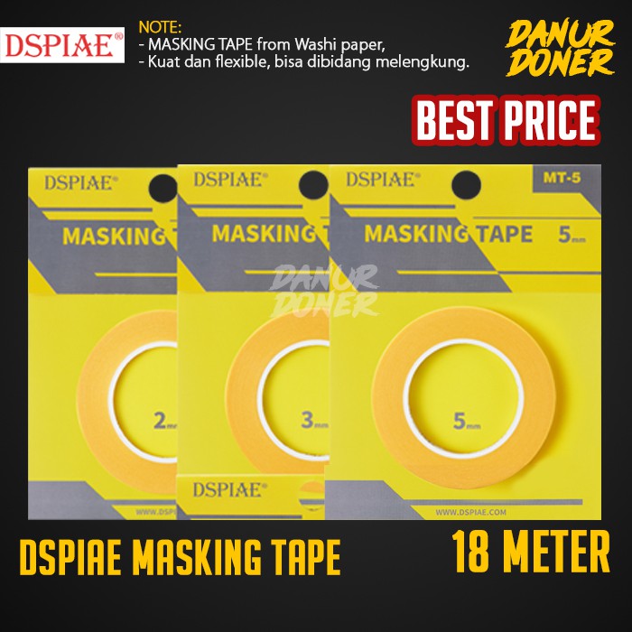 DSPIAE MASKING TAPE 2mm 3mm 5mm Gundam Model Kit Paint Mask