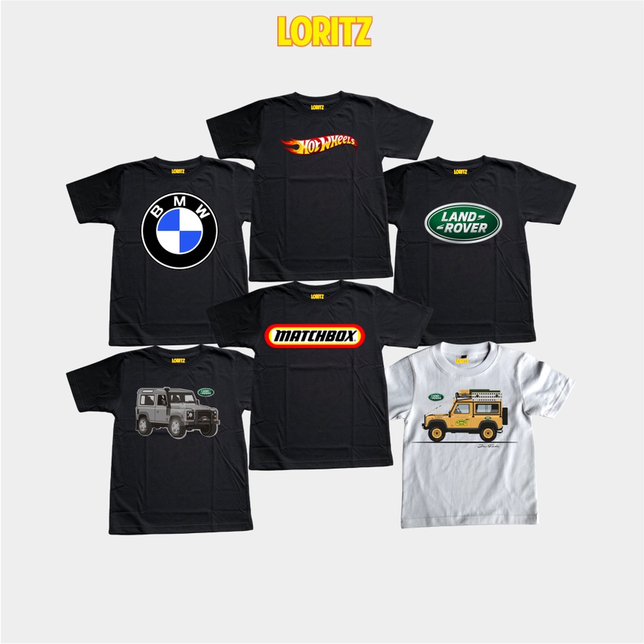 kaos anak land rover hotwheels bmw