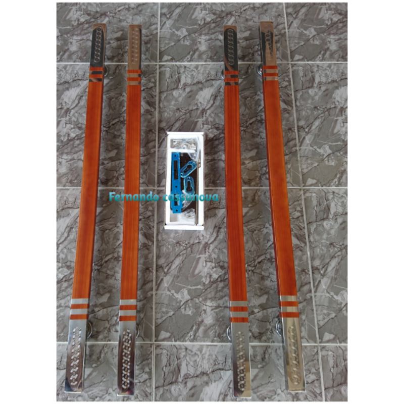 PANJANG 1 METER Tarikan pintu Handle pintu + 1 Set Bodi kunci Gagang pintu Rumah stainless