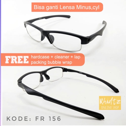 FR 156 frame sporty kacamata pria lensa minus antiradiasi original photochromic photogrey