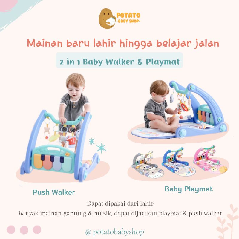 Sugar Baby 2in1 Baby Walker &amp; Playmat