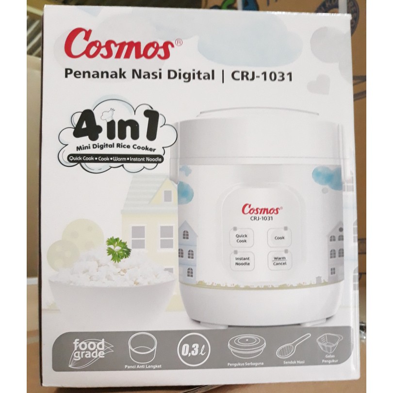 Cosmos Rice Cooker Magic Com Digital Cosmos CRJ-1031 Rice cooker Mini Digital 0.3 L