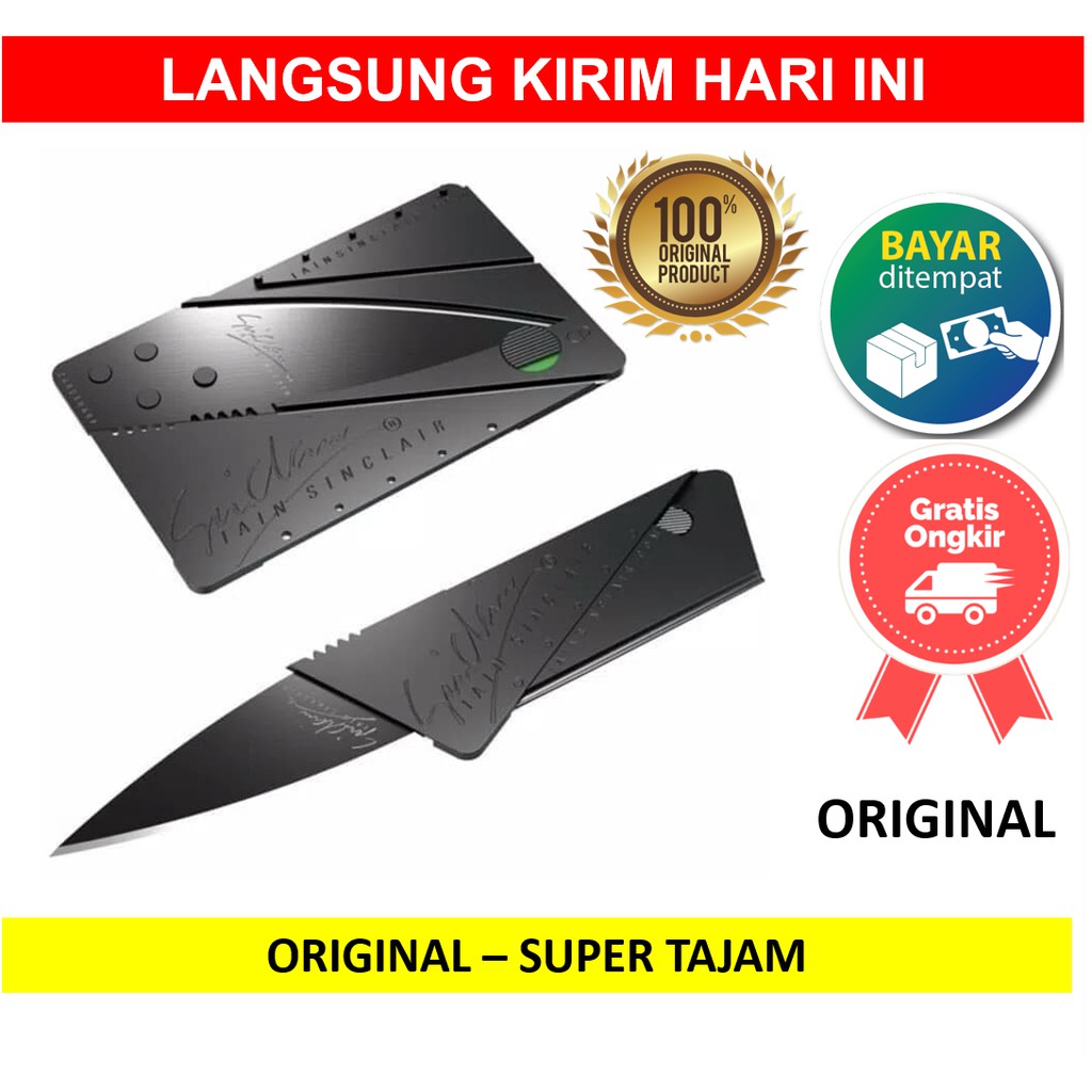 Pisau Lipat SINCLAIR Mini Cutter CARD KNIFE KARTU SHARP ...