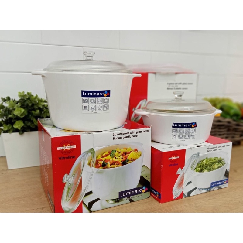 Panci Berbahan Kaca Eksklusif Luminarc Vitro Set Of 2 Pcs