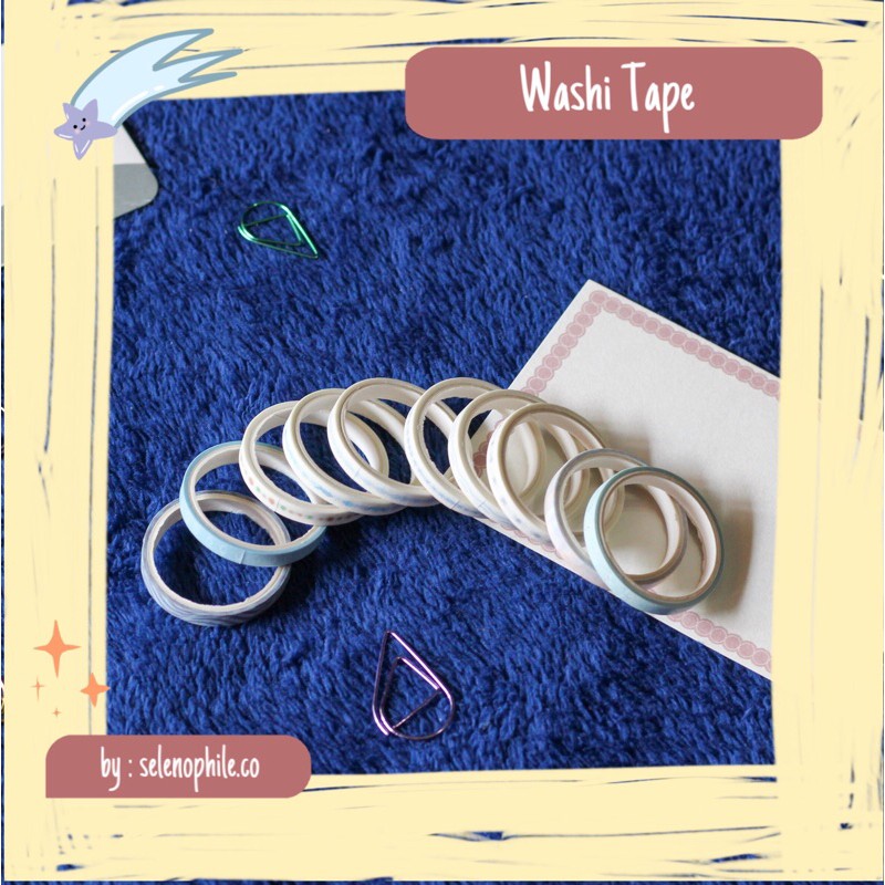 

Mini Washi Tape Set (Isi 5 pcs)