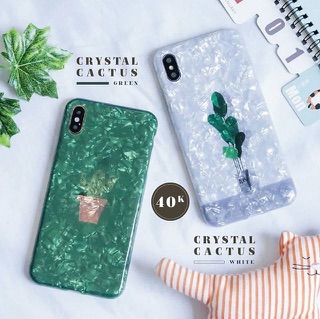 Crystal Cactus iphone 6/6s, 6+/6s+, 7/7s, 7+, 8, 8+, X/Xs, XMax/XsMax