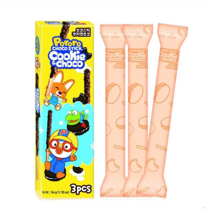 

PORORO Choco Stick Cookies 3pcs/Biskuit Stick Salut/Import