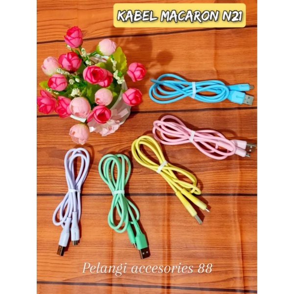 KABEL DATA MACARON-MICRO /TYPE C / IPHONE--CABLE DATA MACARON- KABEL CAS WARNA WARNI