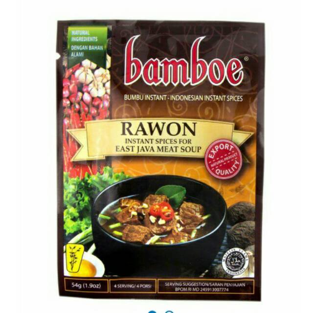 

Bamboe bumbu instan Rawon 54g