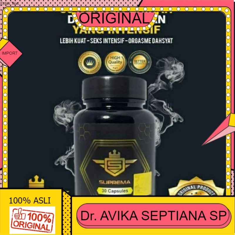 100% ASLI Suprema Asli Original Obat Pembesar Penis Kelamin Vital Kuat Sex Pria Tahan Lama Permanen