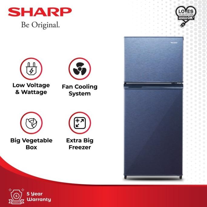 KULKAS 2 PINTU SHARP SJ 195 MD GARANSI RESMI