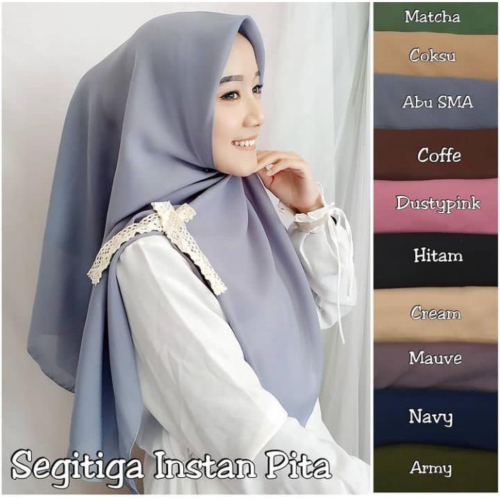 (PROMO) Hijab Instan Segitiga Renda / Jilbab Hijab Vionna instan polycotton Terlaris