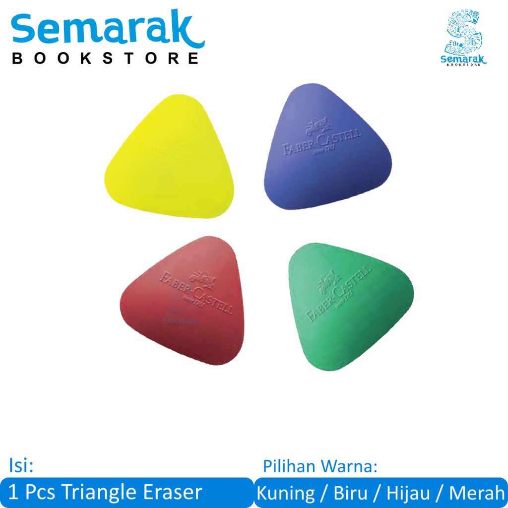 

Faber Castell Eraser Triangle Penghapus Pensil Lucu - Hijau / Biru / Merah / Kuning