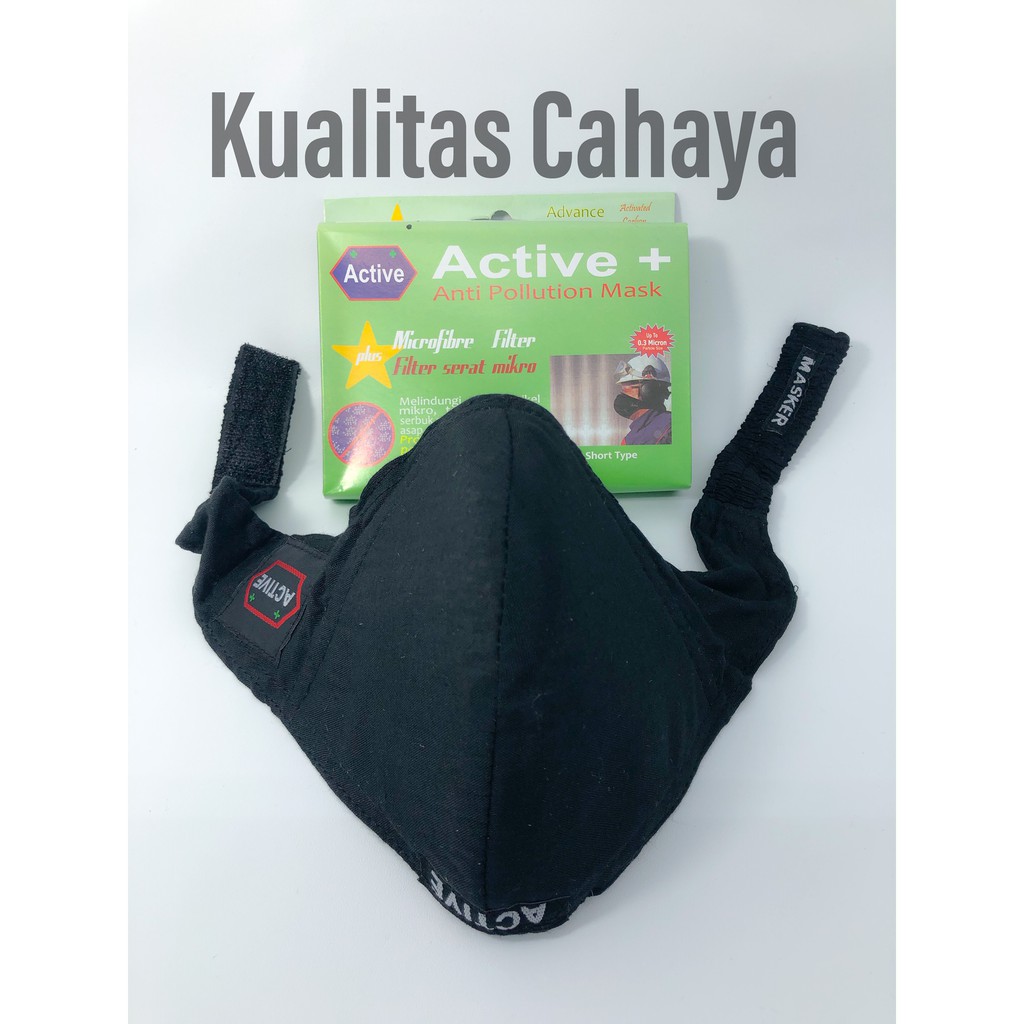 Masker Microfibre ACTIVE + Anti Bakteri dan Polusi Safety Plus