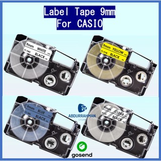 Label Tape K-LABEL 9 12 18 mm for Casio EZ Label Tape Printer 9mm 12mm 18mm KL 120 Black White Yellow Clear Transparan Biru