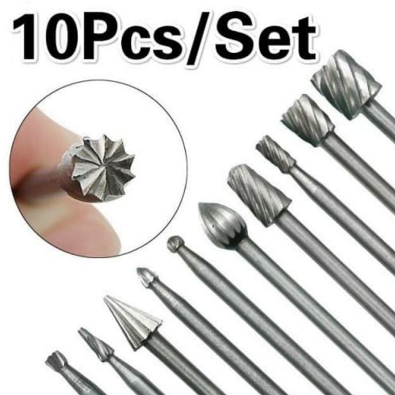mata ukir kayu mini grinder 10 pcs mata bor ukir kayu mata die grinder