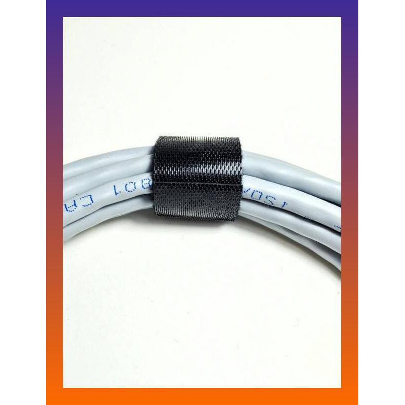 

PENGIKAT KABEL VELCRO TIES ROLL - HITAM BARU