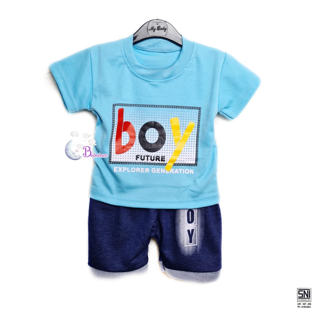 BOBOBAM BAJU BAYI LAKI LAKI  SETELAN ANAK COWO LUCU STELAN COWOK  6 12 BULAN  KEREN TRENDY KEKINIAN BOY FUTURE