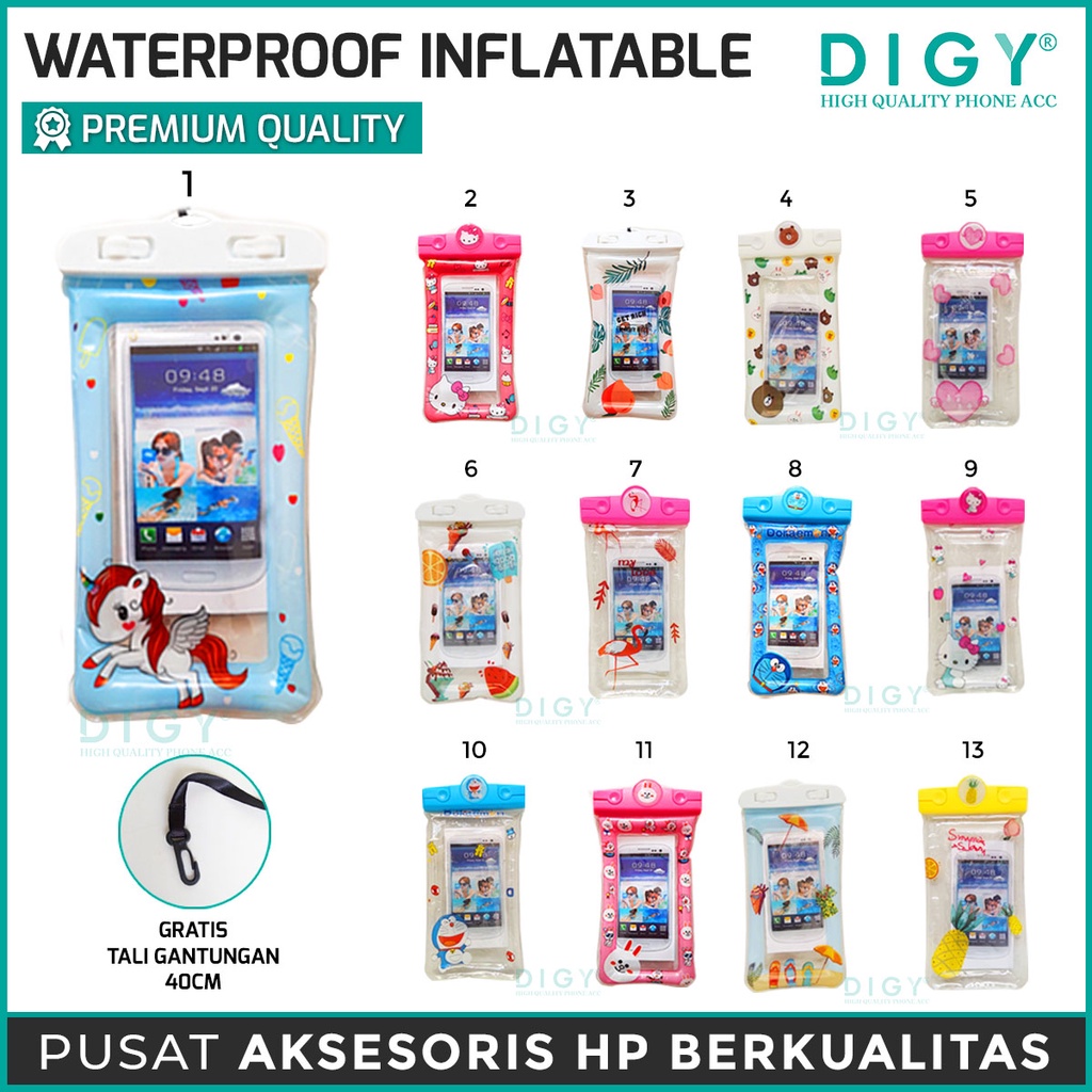 Paket Murah Waterproof Bumper / Sarung Hp Anti Air / pelindung hp WaterProof Inflatable Boneka