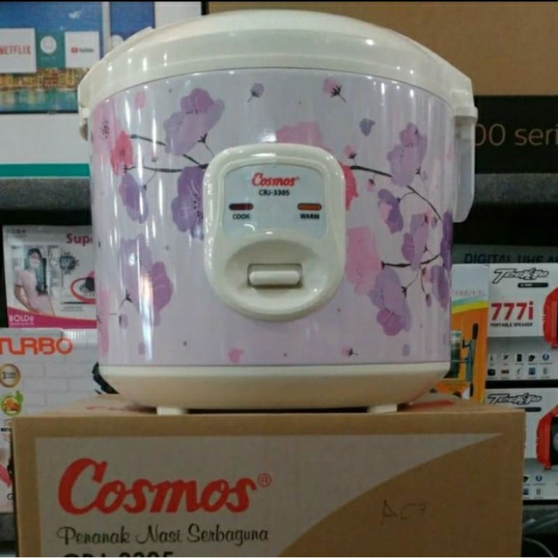 Magic Com Cosmos CRJ3305,Rice Cooker 1,8 Liter Panci Teflon