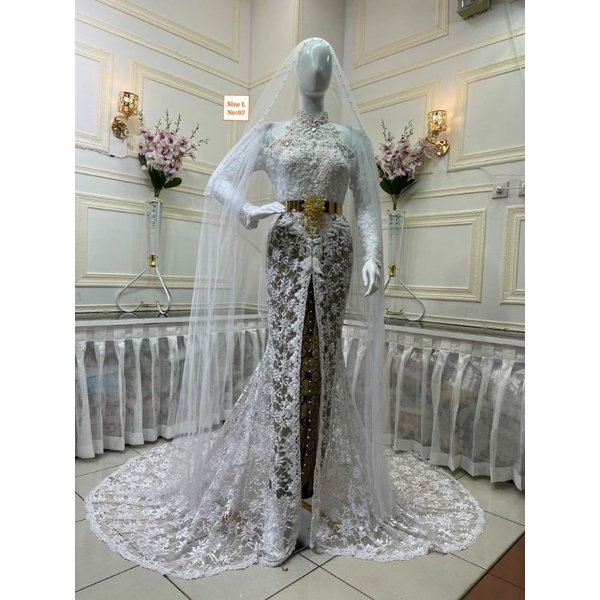 Kebaya pengantin akad/kebaya pengantin putih