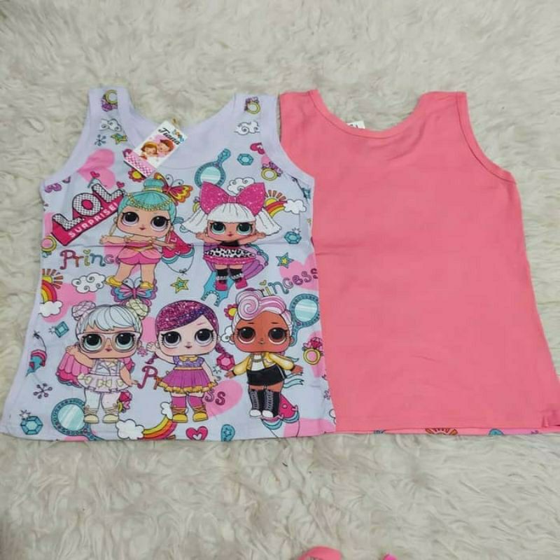 Tank top anak 3-8 tahun tali besar dan tali kecil