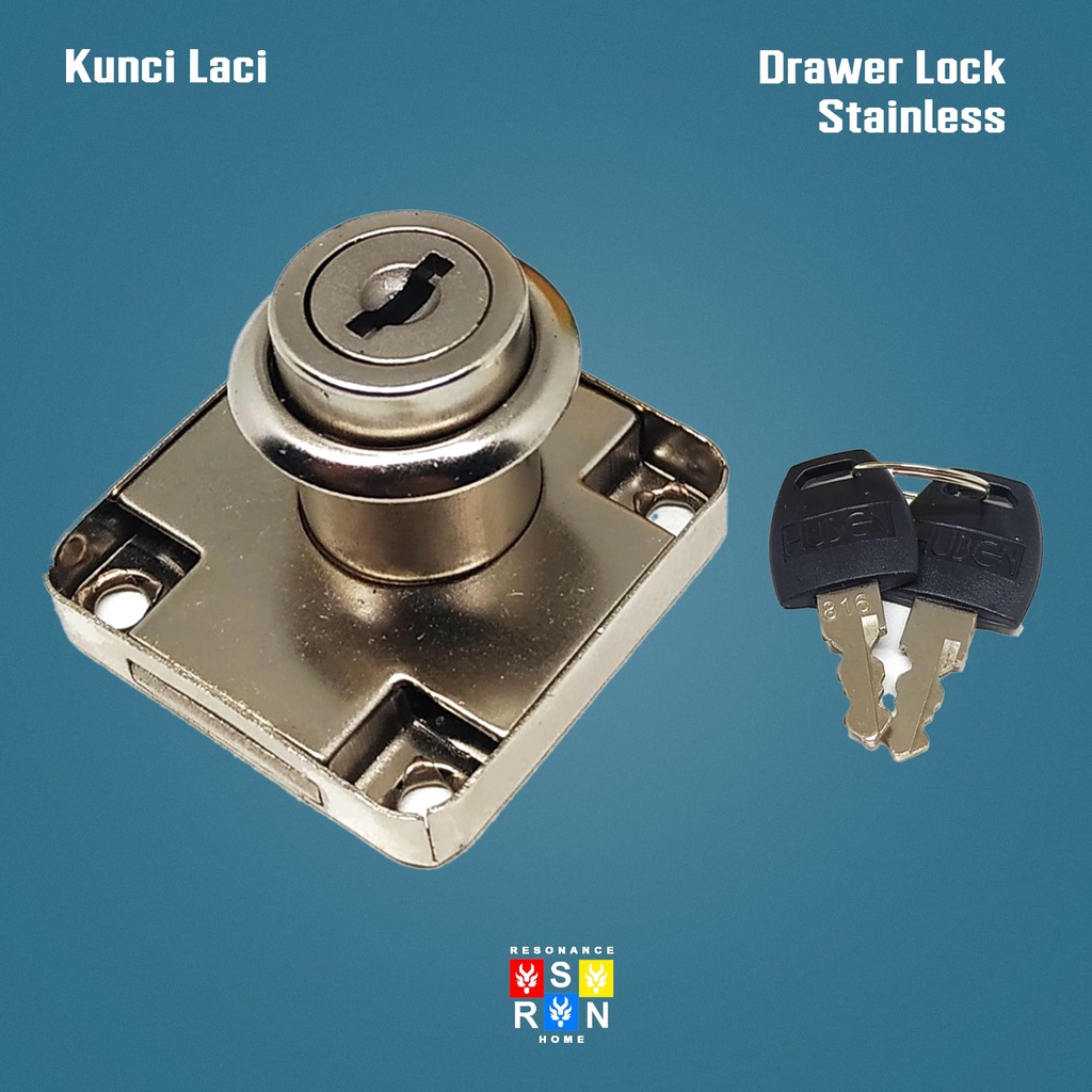 Kunci Laci Huben l Lemari l Drawer Lock 18mm Resonance Home