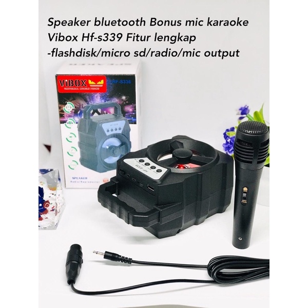 PROMO SPEAKER BLUETOOTH S336 / S339 VIBOX BONUS MIC KARAOKE