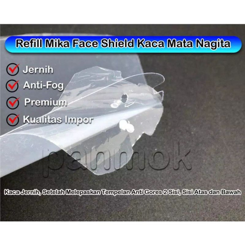 Refill Mika Face Shield Kacamata premium - Faceshield Kacamata Nagita Termurah