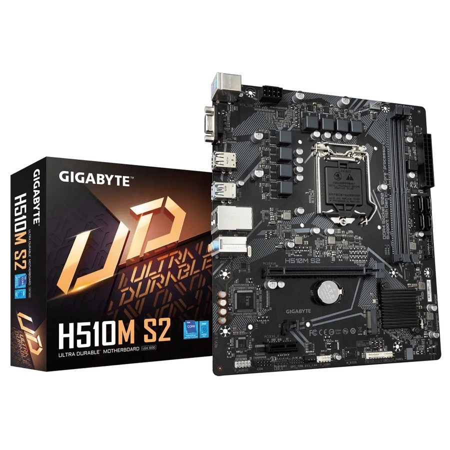 Motherboard Gigabyte H510M S2 (LGA1200, H510, DDR4, USB3.2, SATA3)