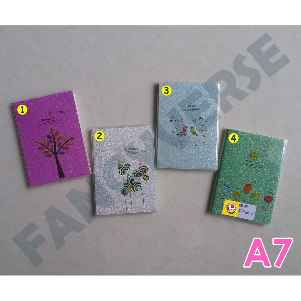 

Notebook A7 Glitter Flower JT70100-2 / Agenda Diary Notes Buku Catatan