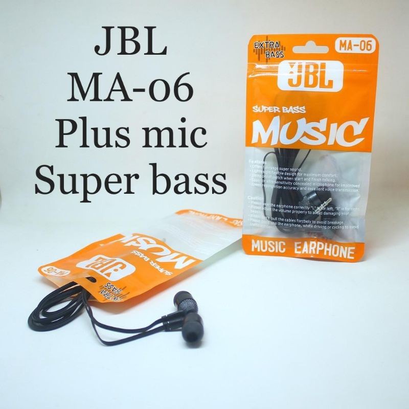 HEADSET J MIC MA-06 SUPER BASS HANDFREE J MA-06 EXTRABASS ERPHONE J MA06 EXTRA BASS