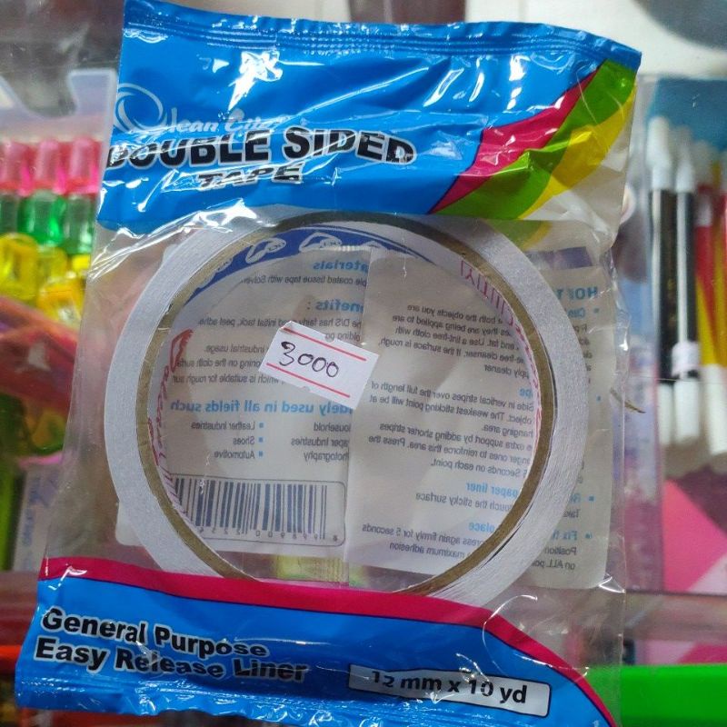 

Double Tape OCI 12mm Double Tape Kecil Isolasi Bolak Balik