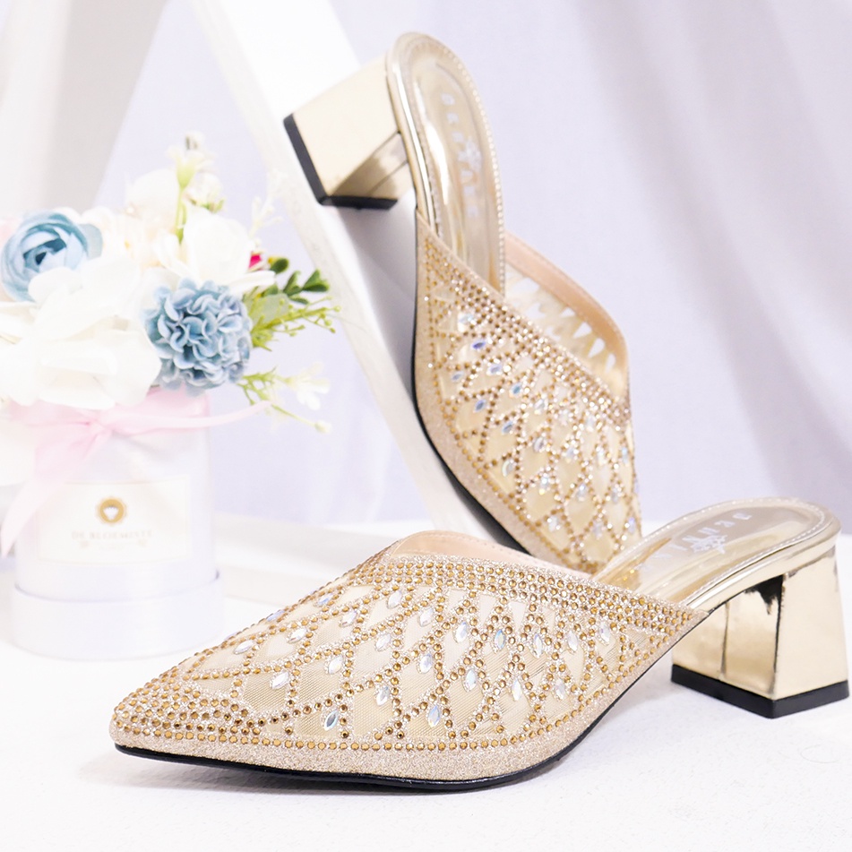 Bernike Odette Sendal Heels Pesta Wedding 5 cm