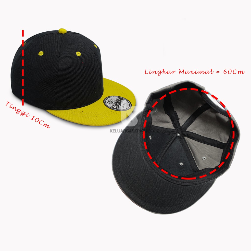 [Bayar Di Tempat]Topi Snapback Hip-Hop/B-Boy Adjustable Multi Warna Polos untuk Wanita/Pria