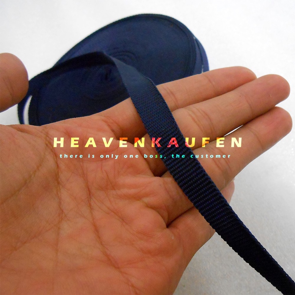 Tali Lanyard Lebar 1 cm Warna Biru Navy Dongker Meteran Murah